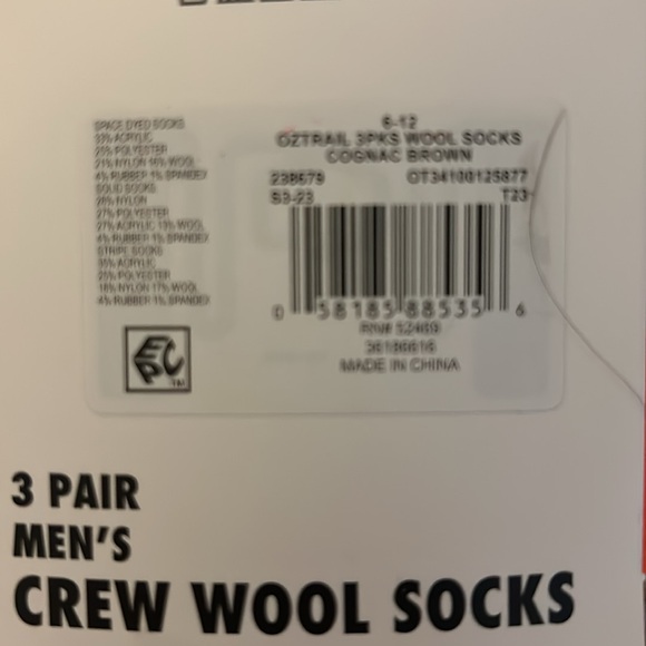 3 pair mens crew socks - Picture 4 of 4